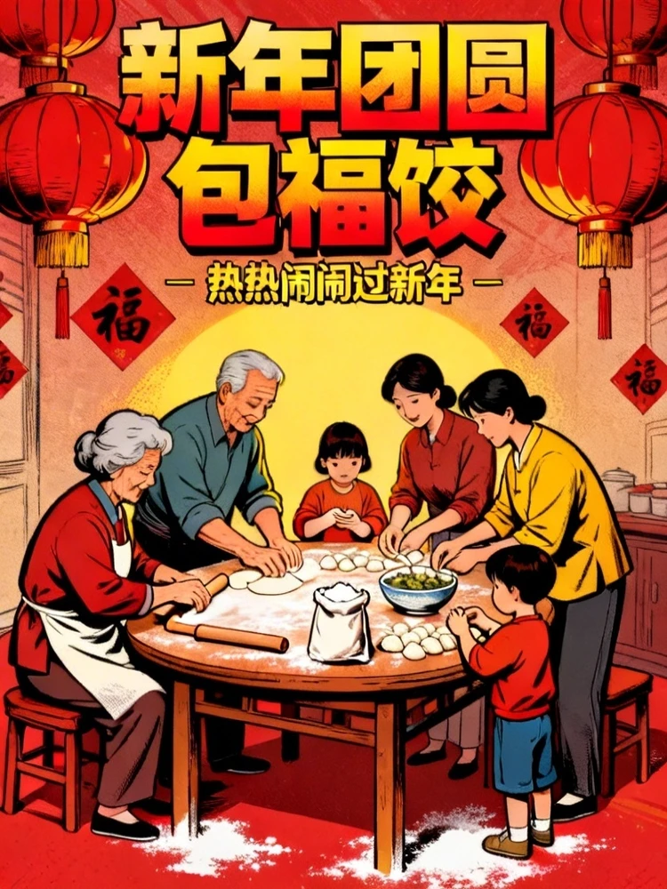 波普新年运营海报