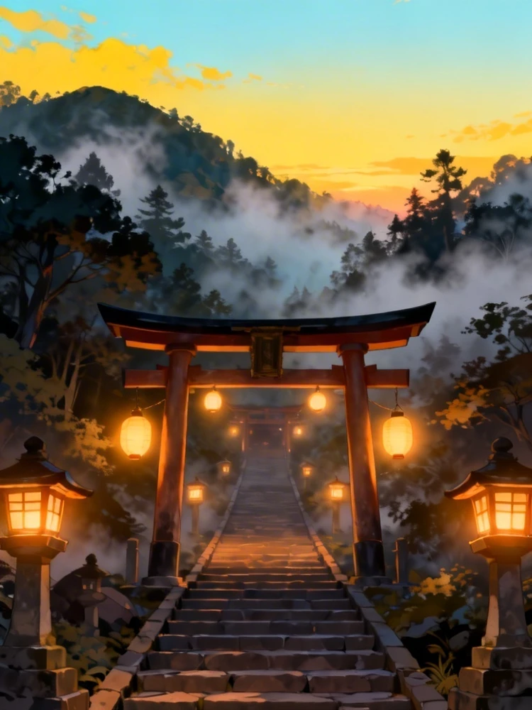 古风神社幻想场景