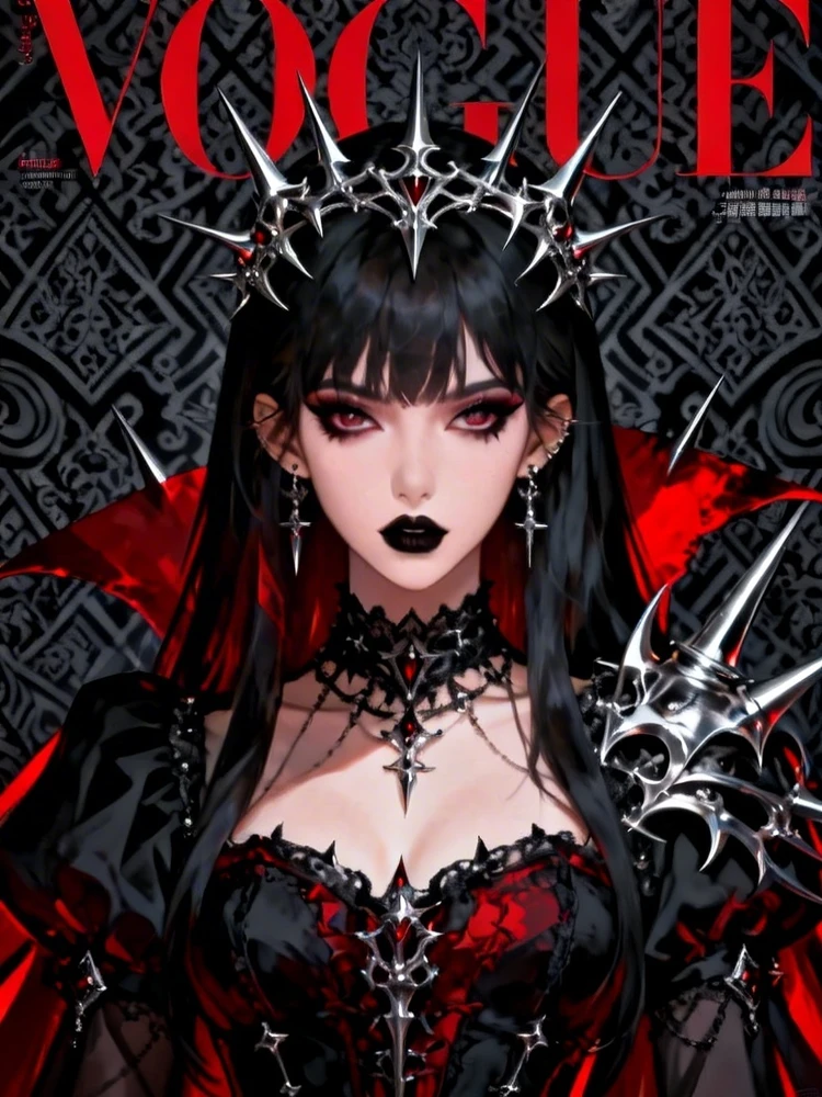 暗黑哥特御姐插画