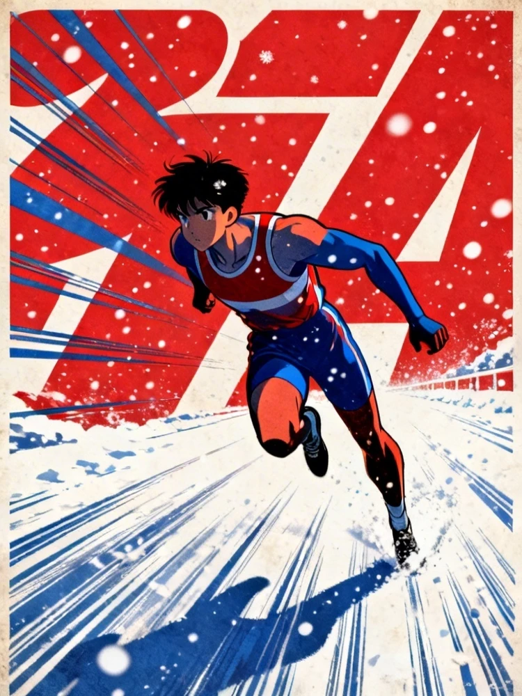 复古热血动漫海报