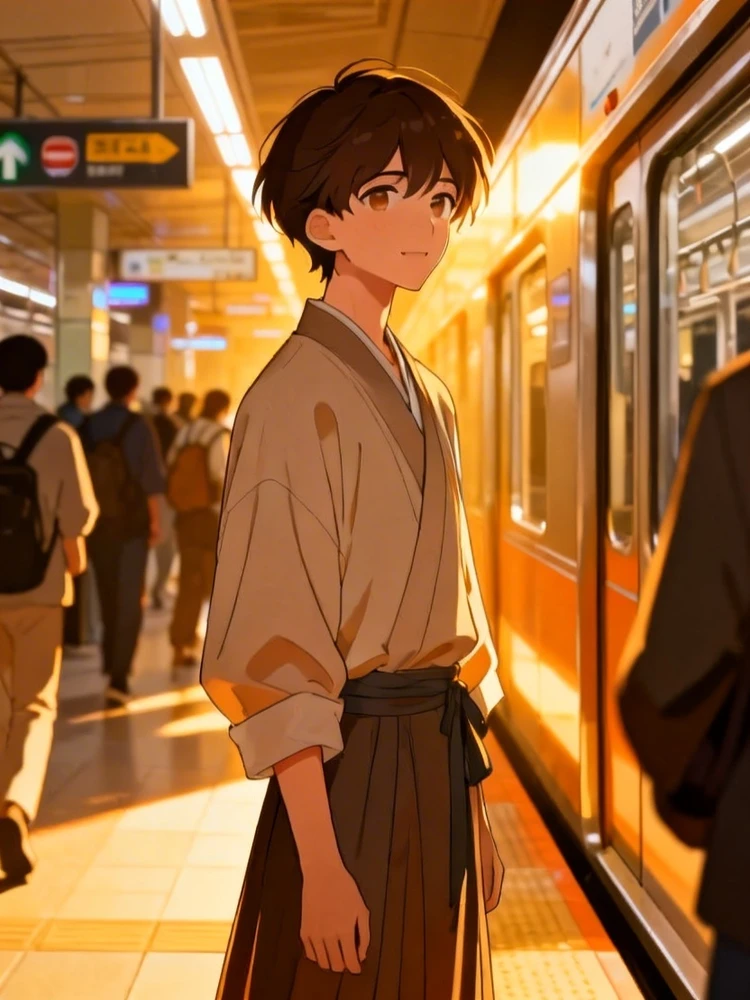 温馨国风动漫插画