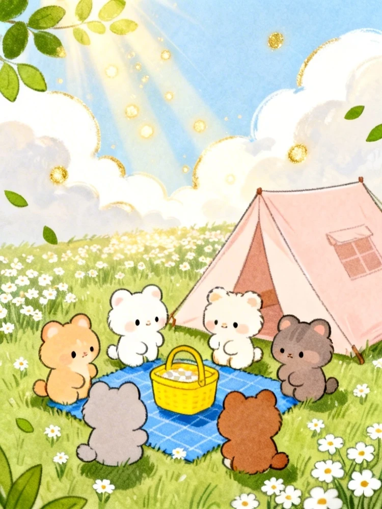 治愈系手绘动物插画