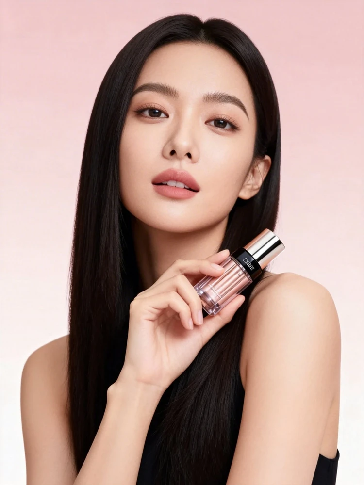 美妆产品模特手持广告图