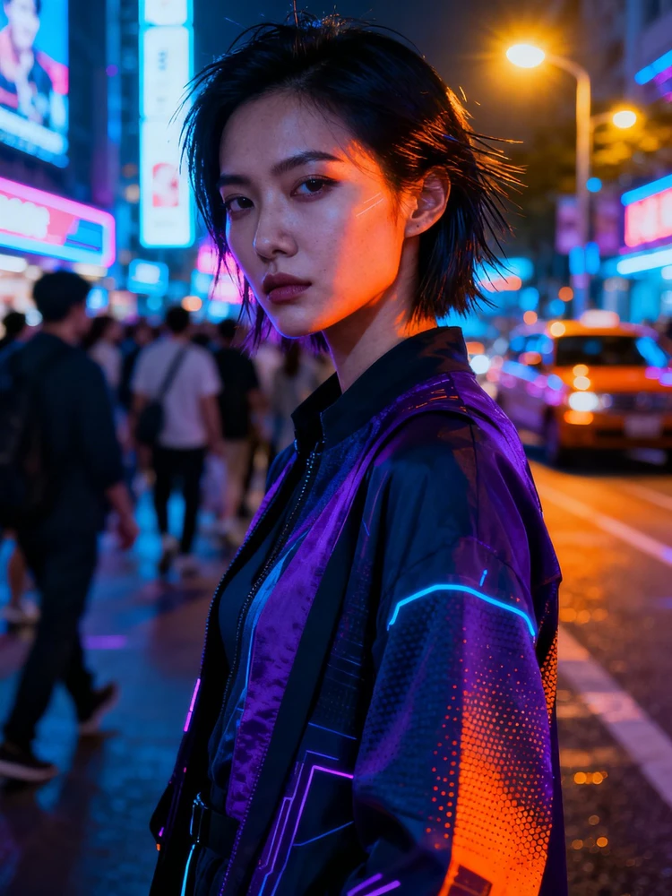 赛博街拍人像写真