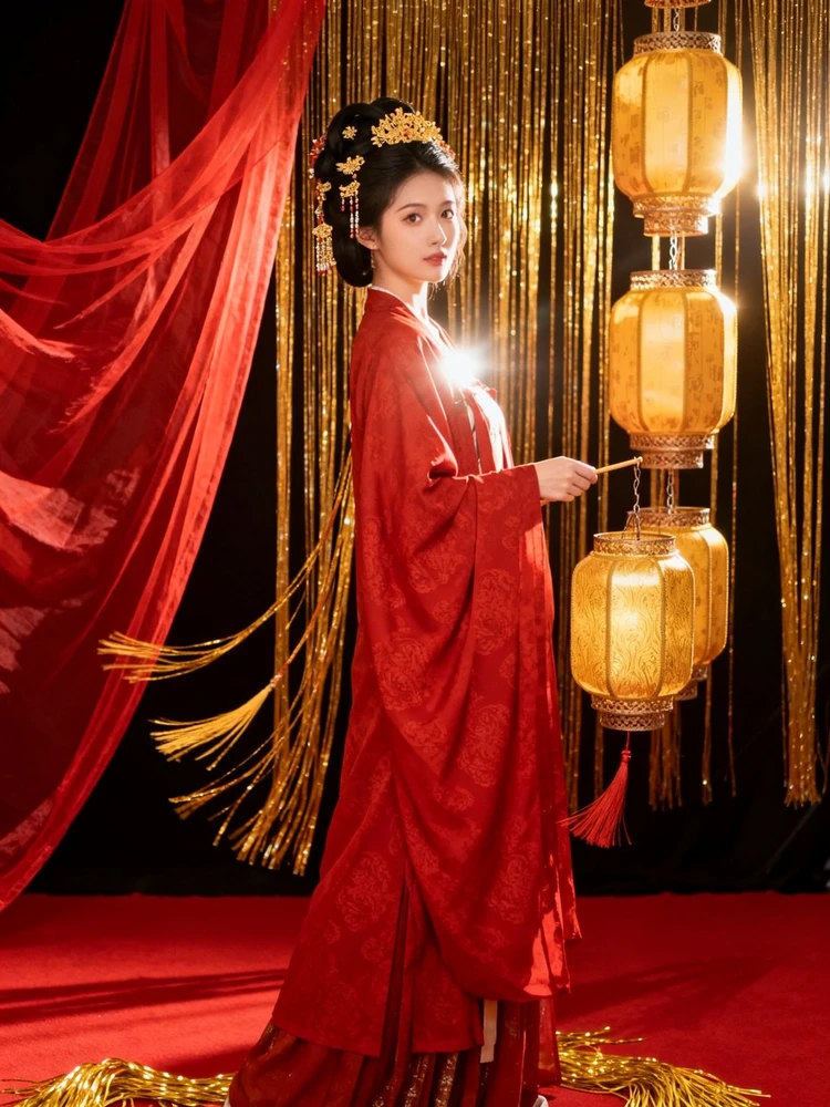 新春汉服复古闪光写真