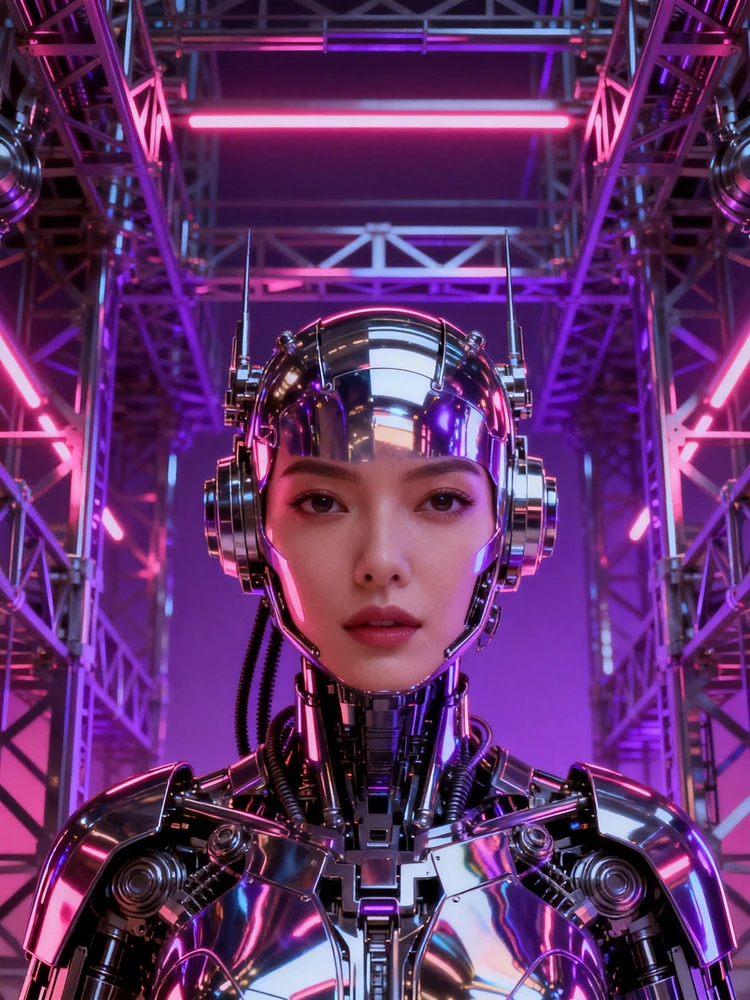 赛博霓虹机械艺术图