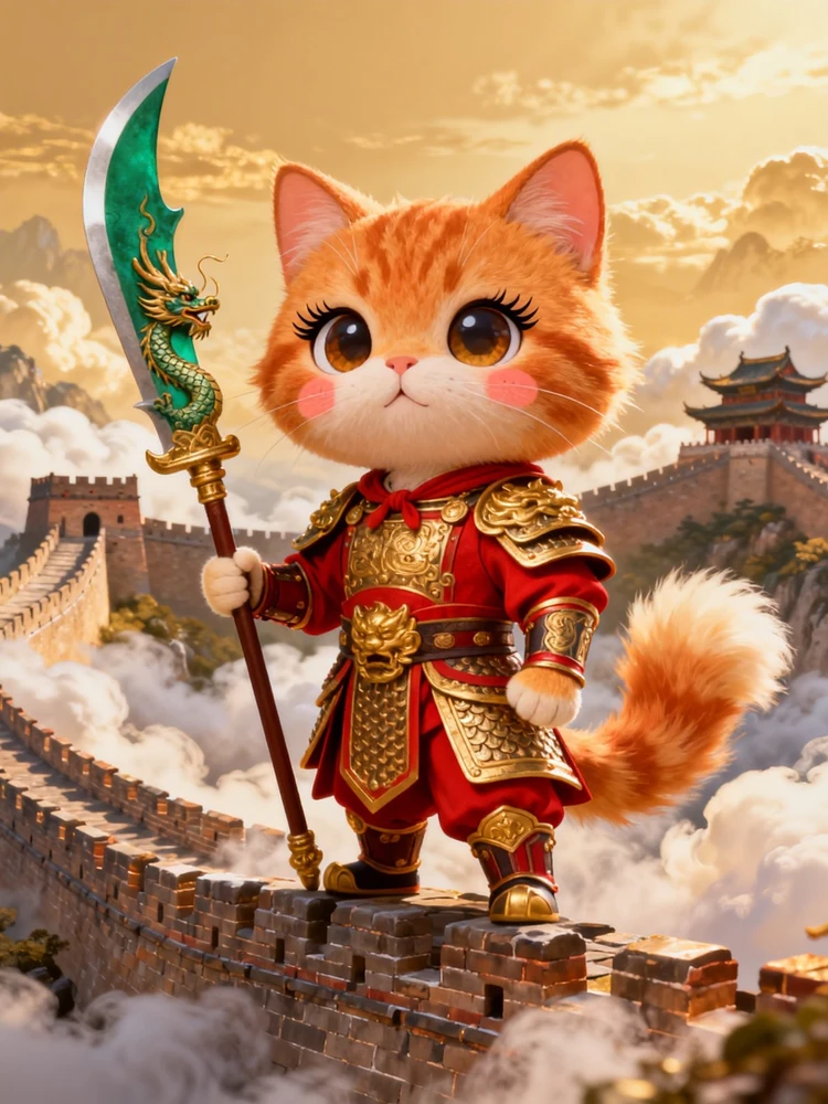 萌系国风动物战士