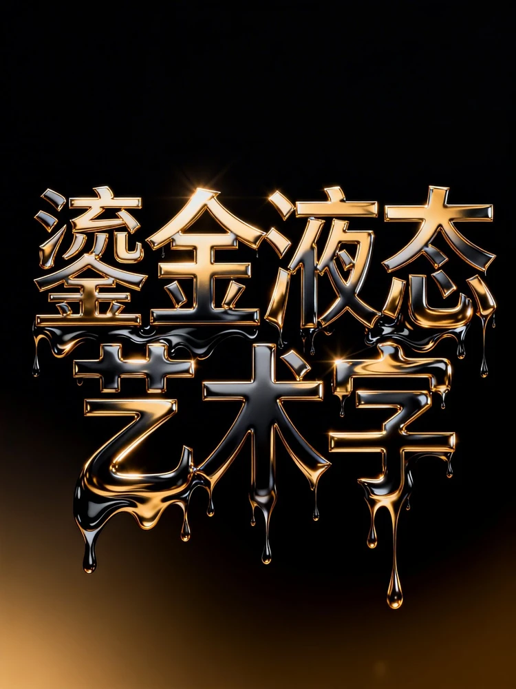 鎏金液态艺术字