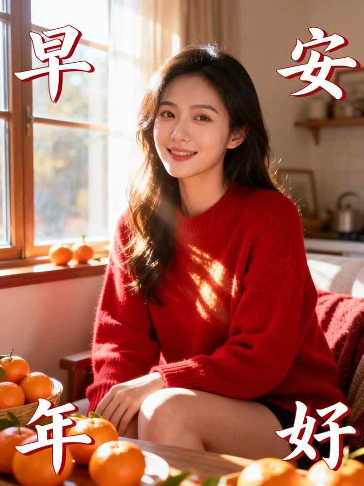 新年早安六宫格写真