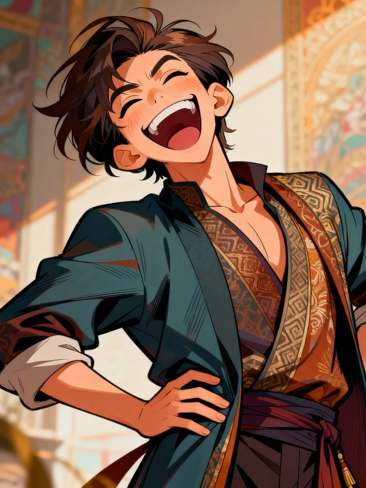 搞怪夸张动漫人物画