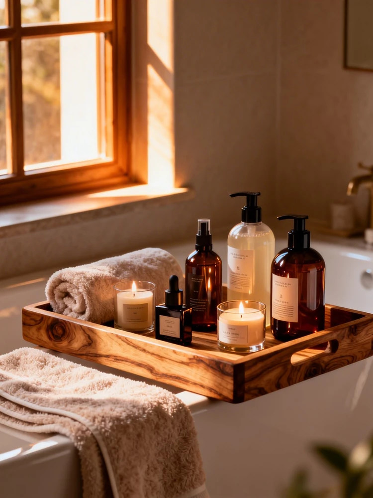 商品图一键生成原木居家托盘场景