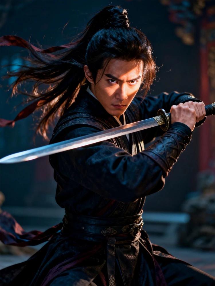 古风侠客光影写真