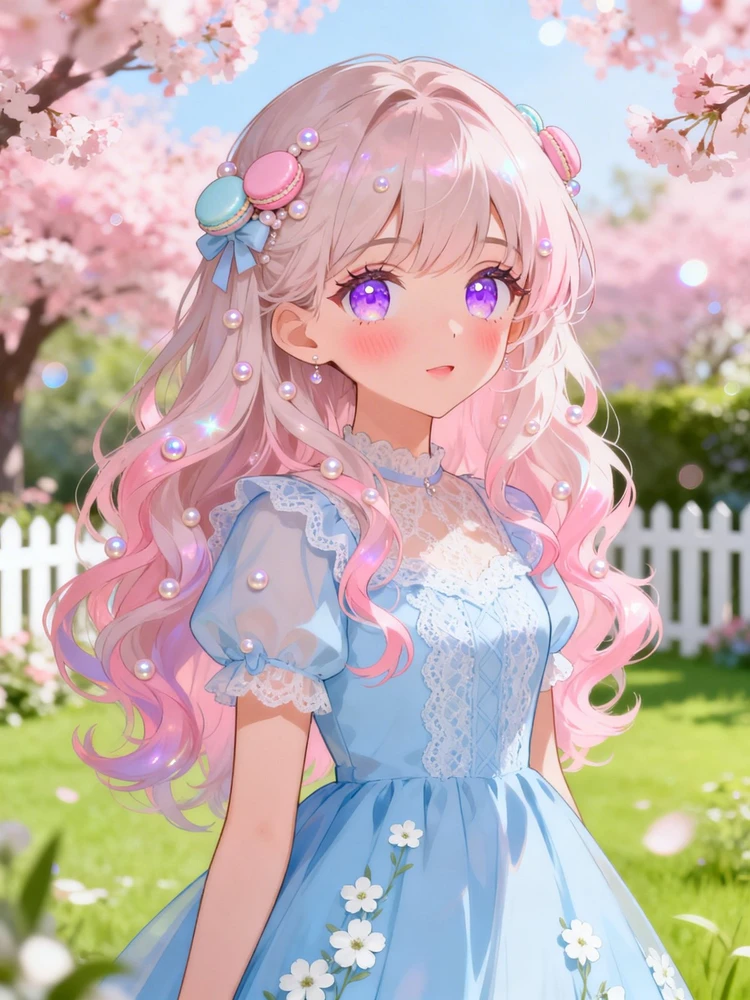 马卡龙甜系动漫少女