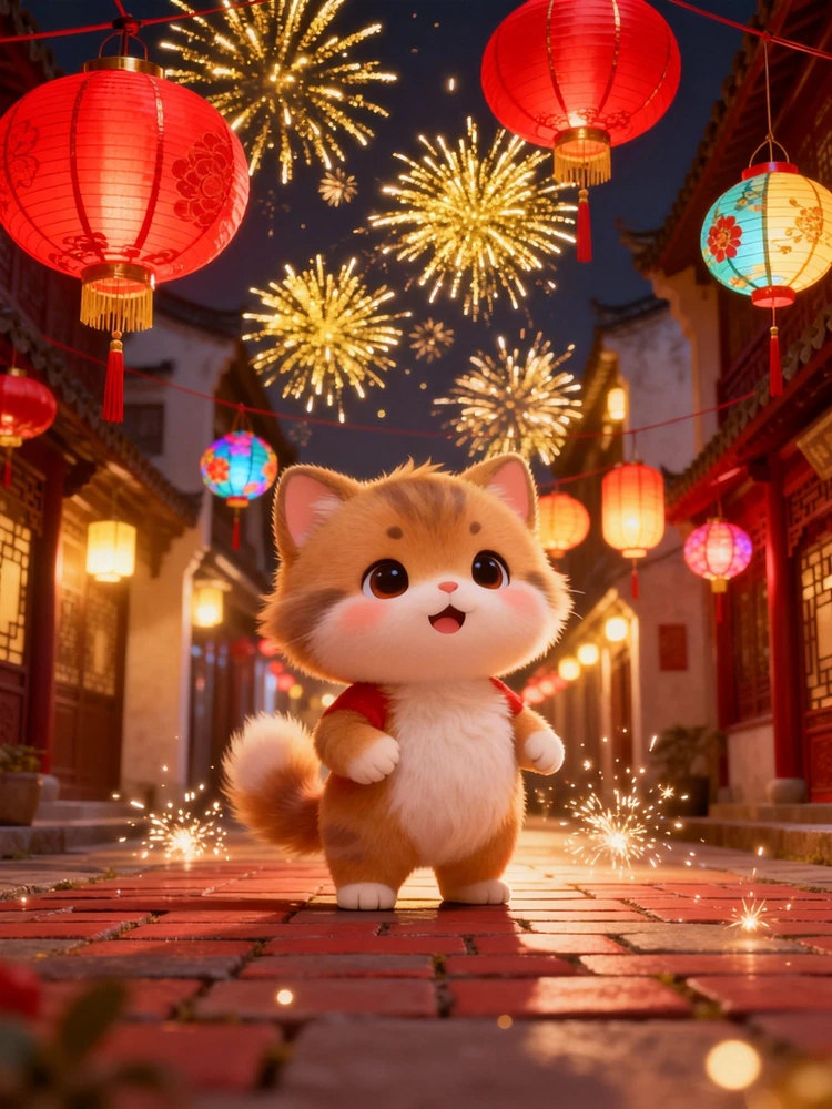 新春萌宠灯会写真