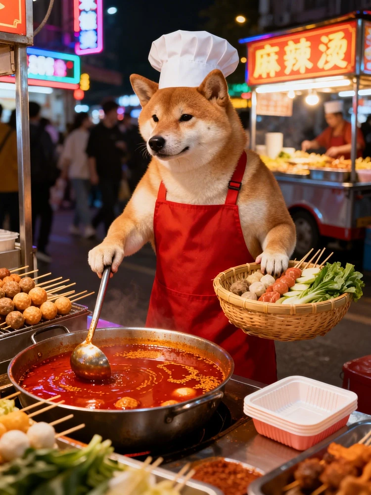 萌宠摆摊麻辣烫写真