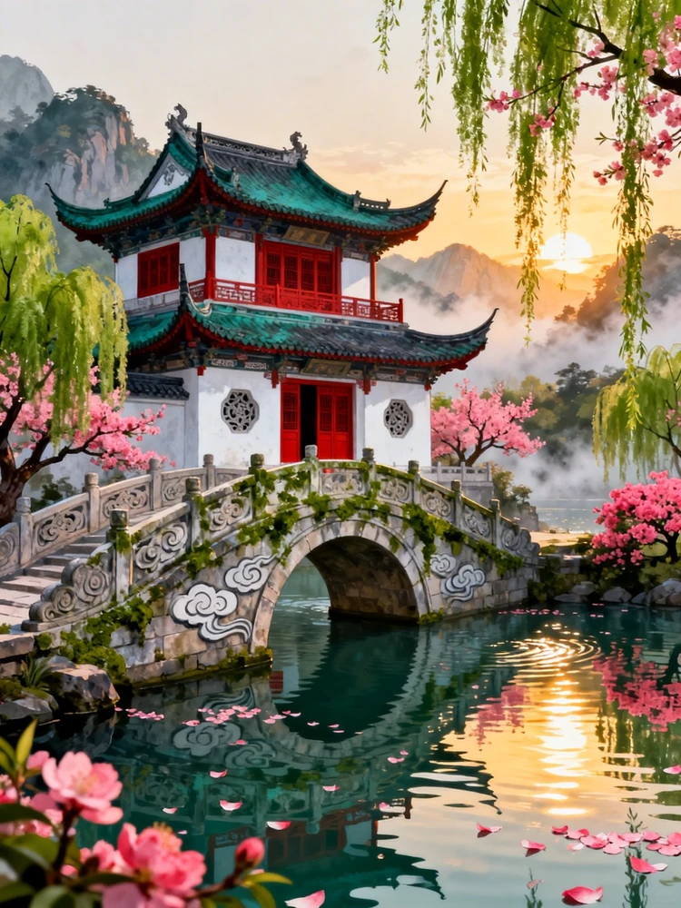 古风园林仙境生成器