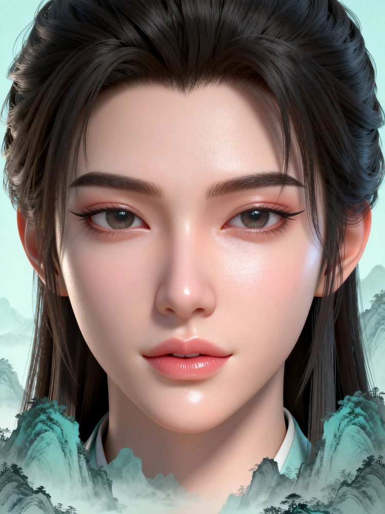 真人照片一键变3D古风角色脸