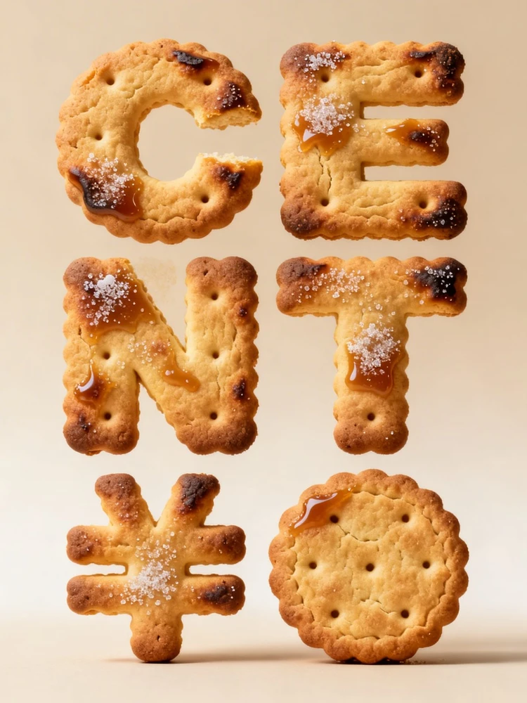 饼干字母创意海报