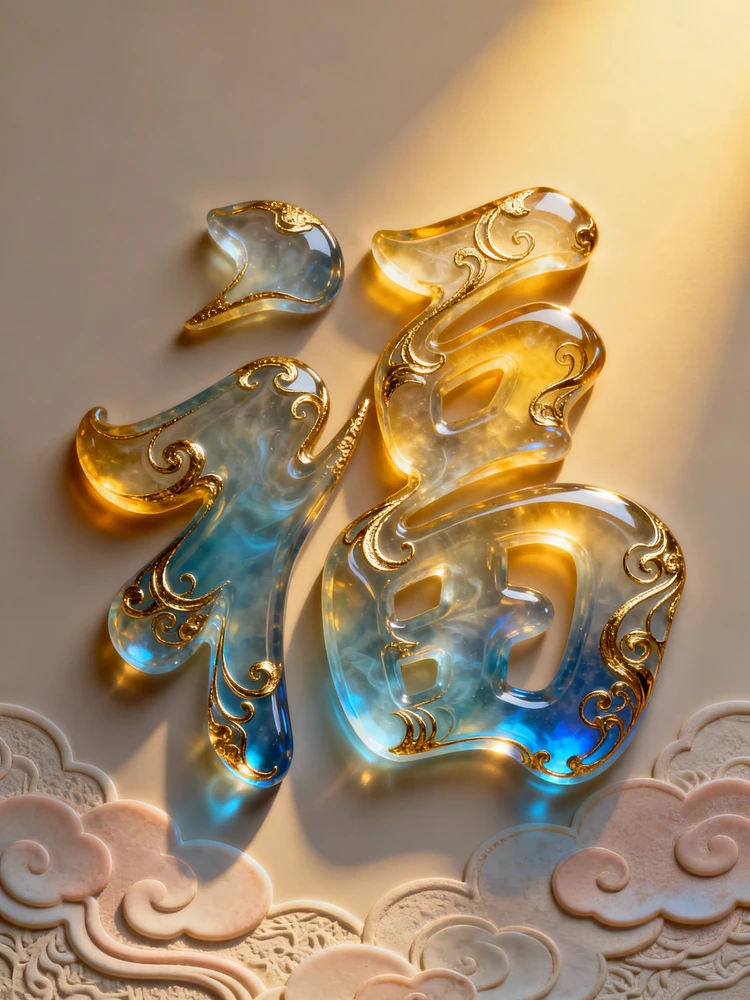 琉璃鎏金书法字