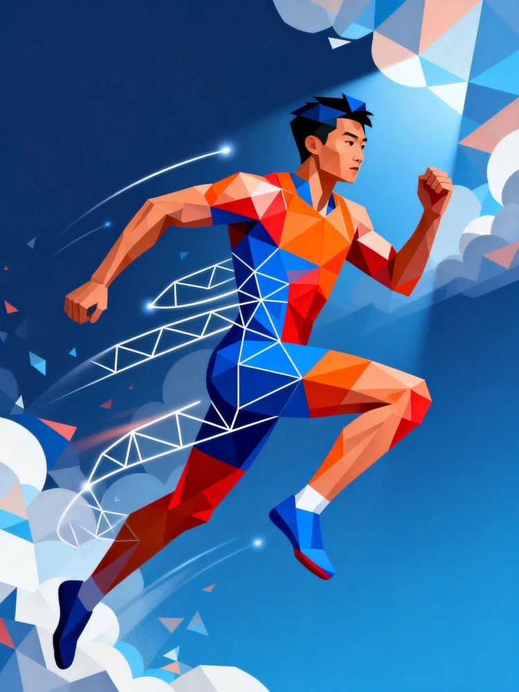 几何运动插画生成器