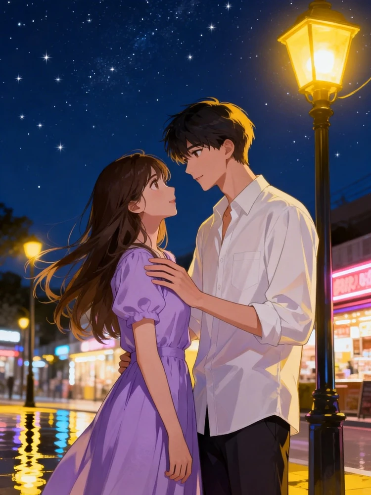 浪漫小说情侣漫感插画