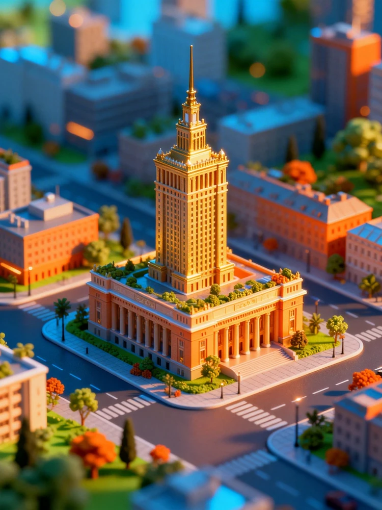 城市地标微缩立体海报