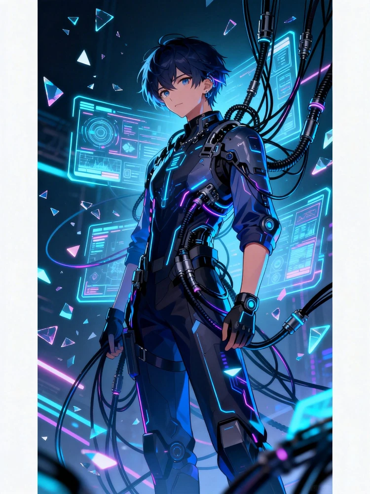 赛博科幻二次元立绘