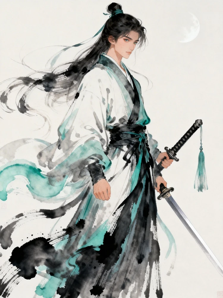 水墨仙侠人物立绘