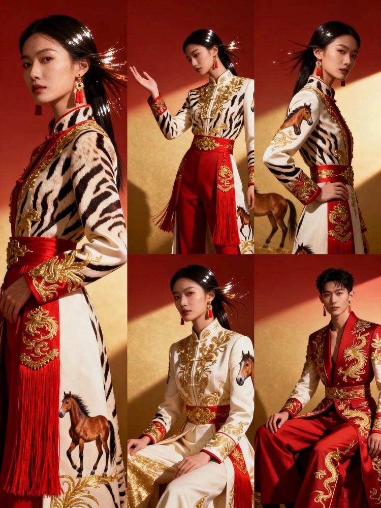 马年时尚四宫格写真