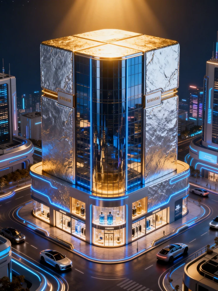 商品巨型地标建筑海报