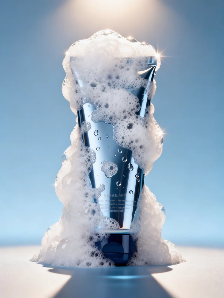 泡沫洁面产品海报