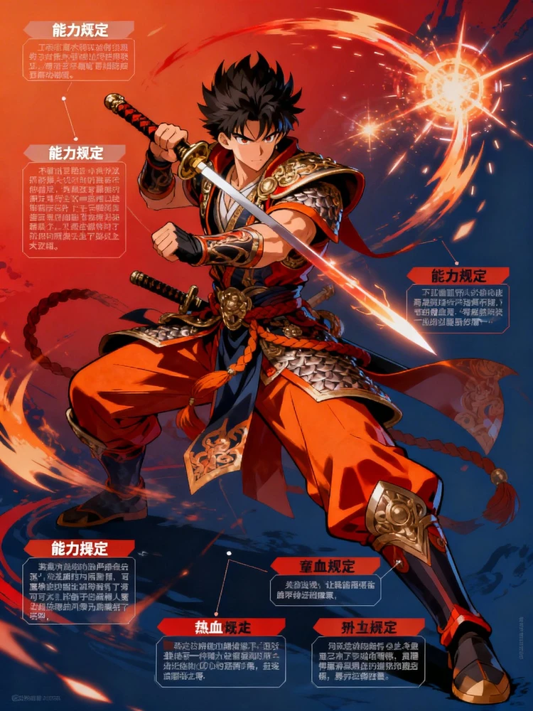 动漫角色能力档案海报