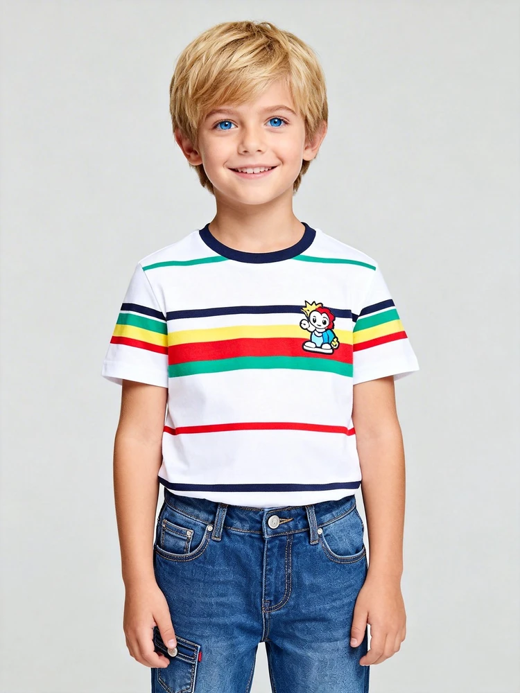 欧美男童童装模特上身图