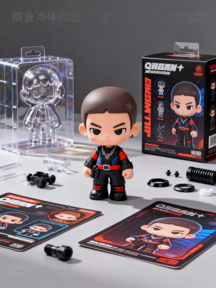 照片变潮玩手办包装图