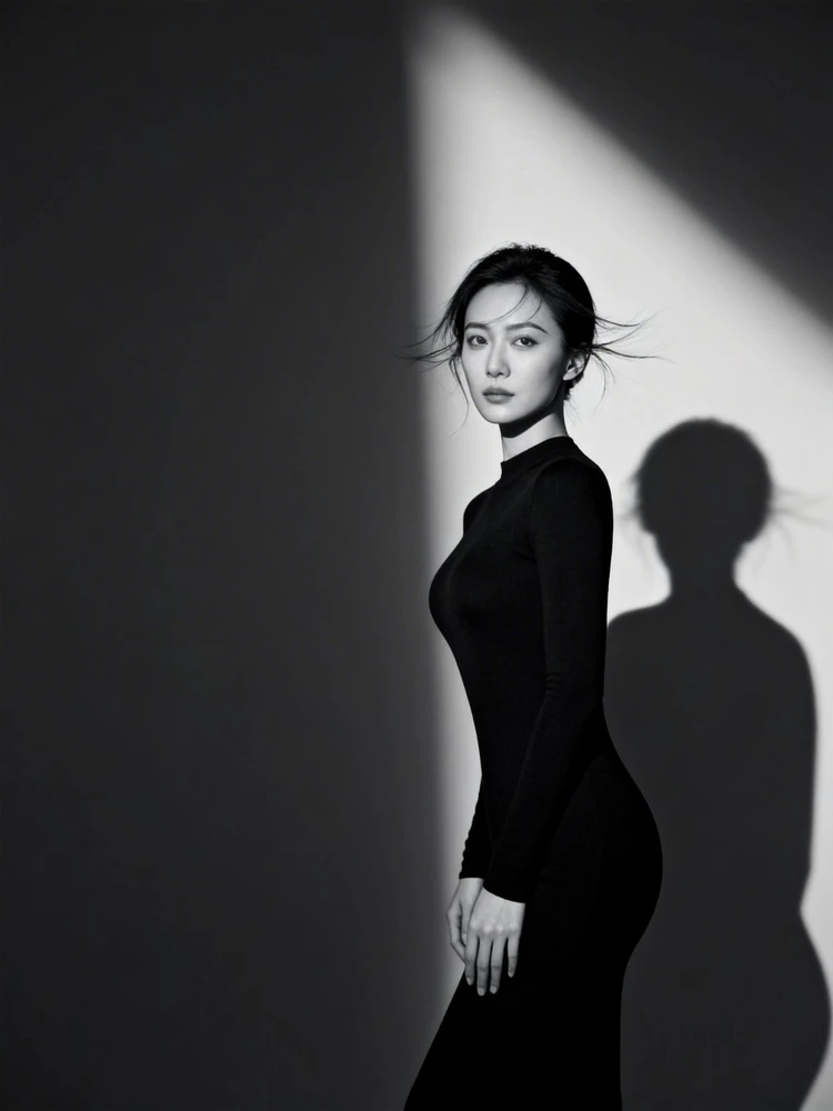 超模感黑白时尚写真