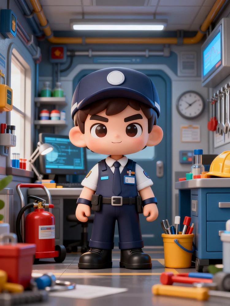 3D卡通职业人物变身