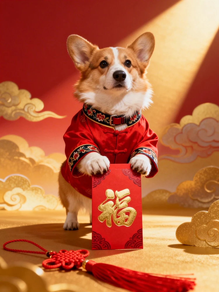 萌宠新年红包写真