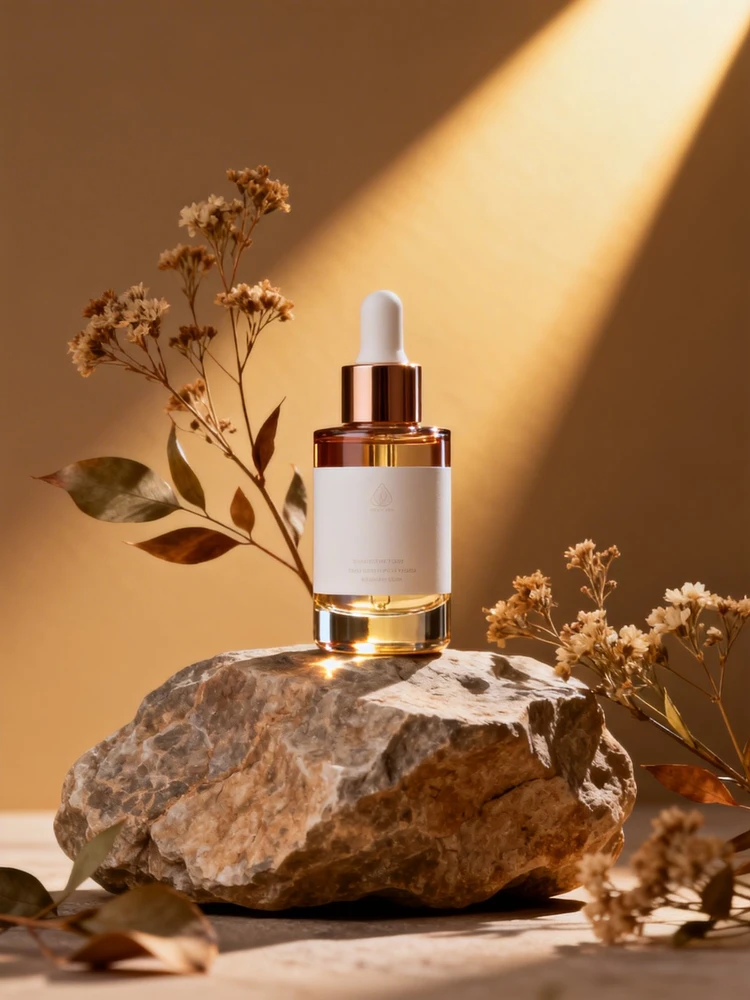 天然岩石干花电商产品图