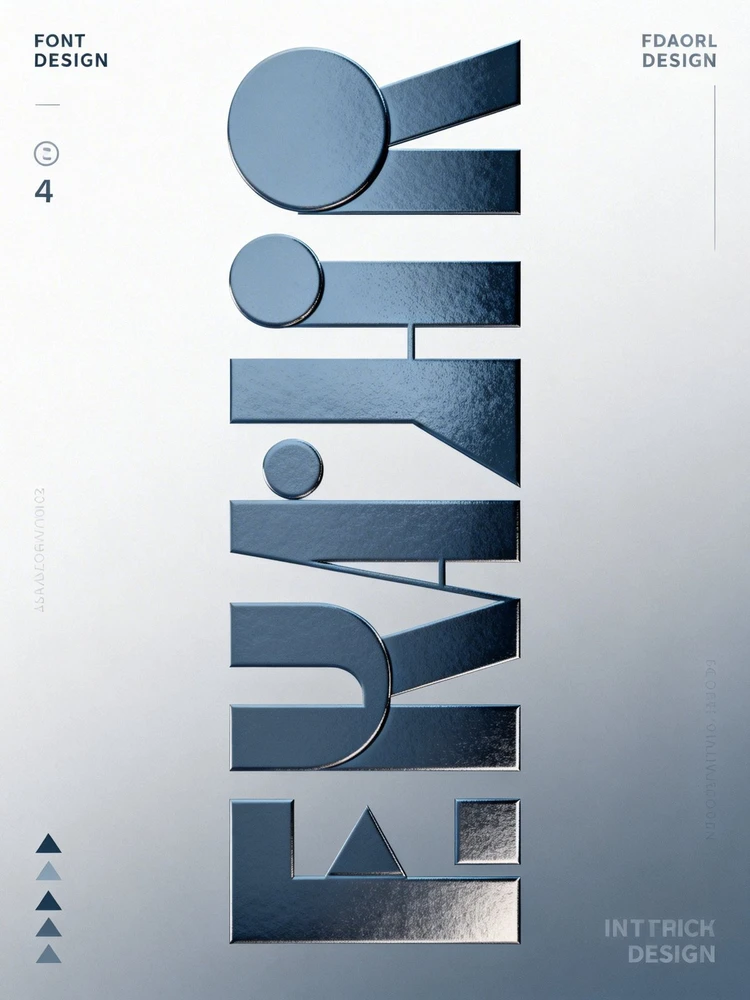 极简图形字体海报