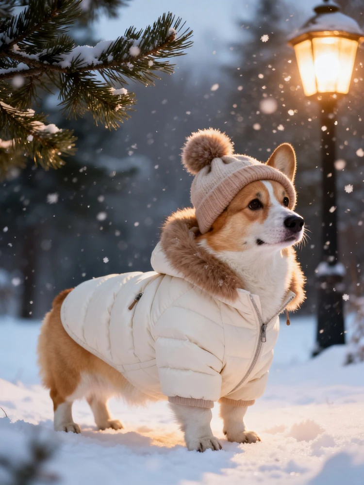 宠物冬装写真