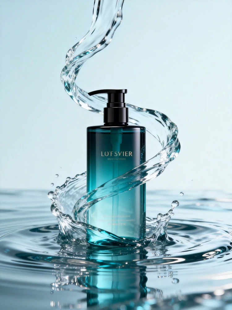 水润流体环绕商品海报