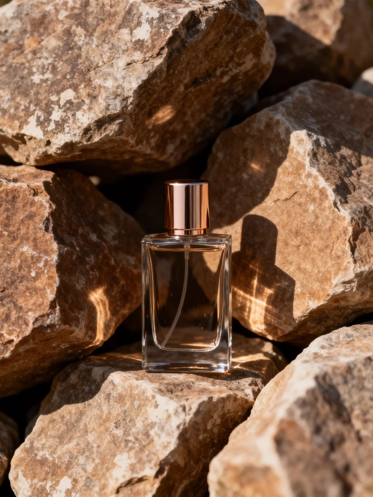 岩石质感高级商品海报