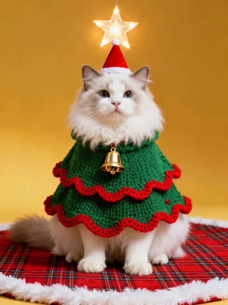 宠物圣诞树萌装照
