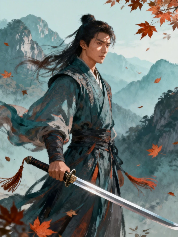 国风武侠电影感插画