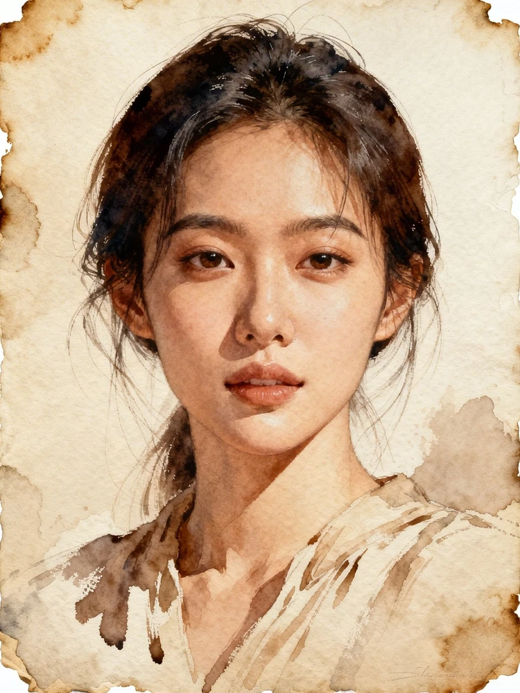 复古手绘肖像写真