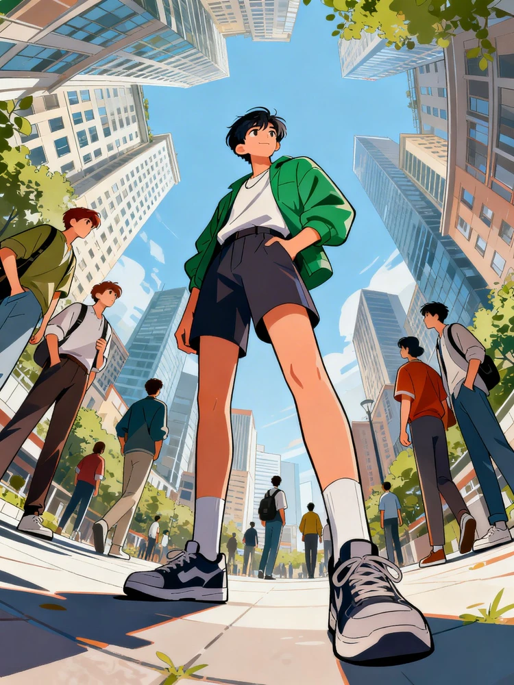 广角透视扁平插画生成器