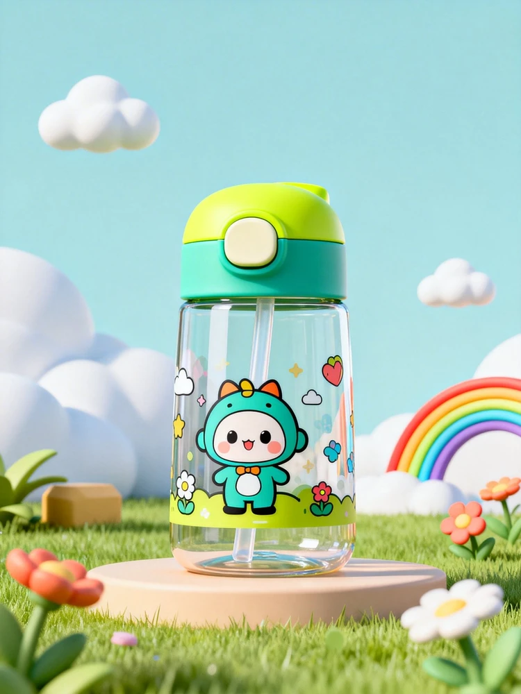 儿童水杯3D卡通场景图