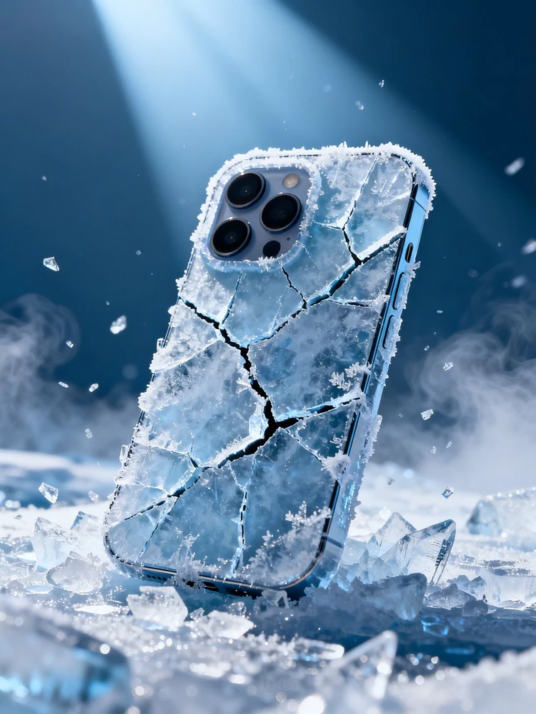 数码产品极寒冰封展示图