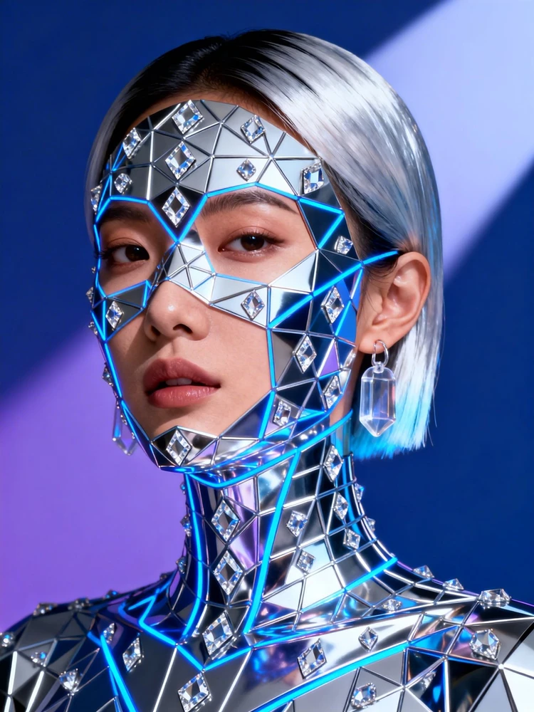 未来雕塑面饰写真