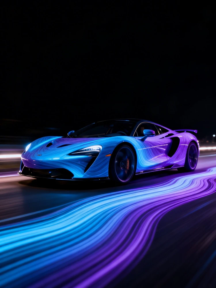 汽车暗夜光带大片